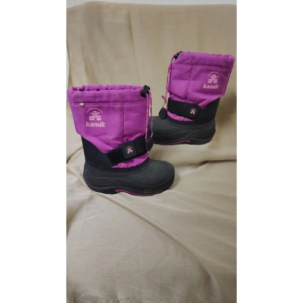 Kamik Girls Size‎ 10 Purple and Black Snow Boots